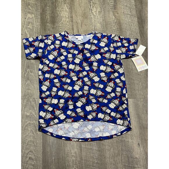 Lularoe Gracie Shirt Uncle Sam July 4th Patriotic High/Low Size 10 NWT - Picture 1 of 6